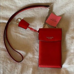 Red Kate spade cell phone purse